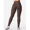 imageYEOREO CoreFlex Workout Cargo Leggings with Pockets for Women Hidden Scrunch Butt Lifting Leggings Gym Yoga PantsChocolate