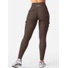 imageYEOREO CoreFlex Workout Cargo Leggings with Pockets for Women Hidden Scrunch Butt Lifting Leggings Gym Yoga PantsChocolate