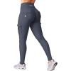 imageYEOREO CoreFlex Workout Cargo Leggings with Pockets for Women Hidden Scrunch Butt Lifting Leggings Gym Yoga PantsCoal Blue