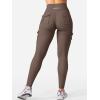 imageYEOREO CoreFlex Workout Cargo Leggings with Pockets for Women Hidden Scrunch Butt Lifting Leggings Gym Yoga PantsCoffee
