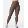 imageYEOREO CoreFlex Workout Cargo Leggings with Pockets for Women Hidden Scrunch Butt Lifting Leggings Gym Yoga PantsCoffee