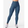 imageYEOREO CoreFlex Workout Cargo Leggings with Pockets for Women Hidden Scrunch Butt Lifting Leggings Gym Yoga PantsDark Blue