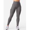 imageYEOREO CoreFlex Workout Cargo Leggings with Pockets for Women Hidden Scrunch Butt Lifting Leggings Gym Yoga PantsDark Grey
