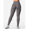 imageYEOREO CoreFlex Workout Cargo Leggings with Pockets for Women Hidden Scrunch Butt Lifting Leggings Gym Yoga PantsDark Grey