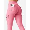 imageYEOREO CoreFlex Workout Cargo Leggings with Pockets for Women Hidden Scrunch Butt Lifting Leggings Gym Yoga PantsGuava Pink