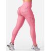 imageYEOREO CoreFlex Workout Cargo Leggings with Pockets for Women Hidden Scrunch Butt Lifting Leggings Gym Yoga PantsGuava Pink