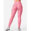 imageYEOREO CoreFlex Workout Cargo Leggings with Pockets for Women Hidden Scrunch Butt Lifting Leggings Gym Yoga PantsGuava Pink