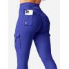 imageYEOREO CoreFlex Workout Cargo Leggings with Pockets for Women Hidden Scrunch Butt Lifting Leggings Gym Yoga PantsKlein Blue
