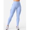 imageYEOREO CoreFlex Workout Cargo Leggings with Pockets for Women Hidden Scrunch Butt Lifting Leggings Gym Yoga PantsLight Blue
