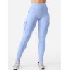 imageYEOREO CoreFlex Workout Cargo Leggings with Pockets for Women Hidden Scrunch Butt Lifting Leggings Gym Yoga PantsLight Blue