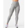 imageYEOREO CoreFlex Workout Cargo Leggings with Pockets for Women Hidden Scrunch Butt Lifting Leggings Gym Yoga PantsLight Grey