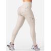 imageYEOREO CoreFlex Workout Cargo Leggings with Pockets for Women Hidden Scrunch Butt Lifting Leggings Gym Yoga PantsLight Khaki