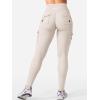 imageYEOREO CoreFlex Workout Cargo Leggings with Pockets for Women Hidden Scrunch Butt Lifting Leggings Gym Yoga PantsLight Khaki