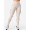 imageYEOREO CoreFlex Workout Cargo Leggings with Pockets for Women Hidden Scrunch Butt Lifting Leggings Gym Yoga PantsLight Khaki