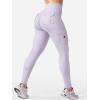 imageYEOREO CoreFlex Workout Cargo Leggings with Pockets for Women Hidden Scrunch Butt Lifting Leggings Gym Yoga PantsLight Purple