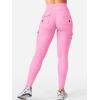 imageYEOREO CoreFlex Workout Cargo Leggings with Pockets for Women Hidden Scrunch Butt Lifting Leggings Gym Yoga PantsPink