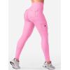 imageYEOREO CoreFlex Workout Cargo Leggings with Pockets for Women Hidden Scrunch Butt Lifting Leggings Gym Yoga PantsPink