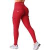 imageYEOREO CoreFlex Workout Cargo Leggings with Pockets for Women Hidden Scrunch Butt Lifting Leggings Gym Yoga PantsRed