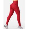 imageYEOREO CoreFlex Workout Cargo Leggings with Pockets for Women Hidden Scrunch Butt Lifting Leggings Gym Yoga PantsRed