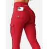 imageYEOREO CoreFlex Workout Cargo Leggings with Pockets for Women Hidden Scrunch Butt Lifting Leggings Gym Yoga PantsRed