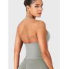 imageYEOREO SoftHue Impact Longline Strappy Top Womens Halter Workout Tank Tops Backless Gym Longline with Adjustable StrapLight Gray