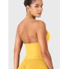 imageYEOREO SoftHue Impact Longline Strappy Top Womens Halter Workout Tank Tops Backless Gym Longline with Adjustable StrapYellow