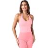 imageYEOREO Womens Halter Crop Top V Neck Workout Going Out Tank Top Hazel Padded Sleeveless Backless Trendy Summer CamisoleBaby Pink