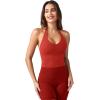 imageYEOREO Womens Halter Crop Top V Neck Workout Going Out Tank Top Hazel Padded Sleeveless Backless Trendy Summer CamisoleRed