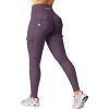 imageYEOREO CoreFlex Workout Cargo Leggings with Pockets for Women Hidden Scrunch Butt Lifting Leggings Gym Yoga PantsBlack Purple