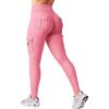 imageYEOREO CoreFlex Workout Cargo Leggings with Pockets for Women Hidden Scrunch Butt Lifting Leggings Gym Yoga PantsGuava Pink