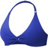 imageYEOREO Halter Sports Bras for Women Low Impact Removable Padded Adjustable Deep V Bra Seamless Workout Gym Crop TopsDark Blue
