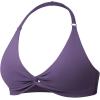 imageYEOREO Halter Sports Bras for Women Low Impact Removable Padded Adjustable Deep V Bra Seamless Workout Gym Crop TopsPurple