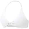 imageYEOREO Halter Sports Bras for Women Low Impact Removable Padded Adjustable Deep V Bra Seamless Workout Gym Crop TopsWhite