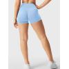 imageYEOREO Womens Biker Shorts 25quot No Front Seam Elysina High Waist Hidden Scrunch Workout Gym Yoga Running ShortsAiry Blue