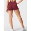 imageYEOREO Womens Biker Shorts 25quot No Front Seam Elysina High Waist Hidden Scrunch Workout Gym Yoga Running ShortsAnchor Red