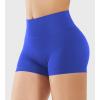 imageYEOREO Womens Biker Shorts 25quot No Front Seam Elysina High Waist Hidden Scrunch Workout Gym Yoga Running ShortsBlue
