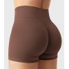 imageYEOREO Womens Biker Shorts 25quot No Front Seam Elysina High Waist Hidden Scrunch Workout Gym Yoga Running ShortsChocolates