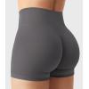 imageYEOREO Womens Biker Shorts 25quot No Front Seam Elysina High Waist Hidden Scrunch Workout Gym Yoga Running ShortsGraphite Gray