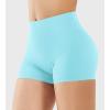 imageYEOREO Womens Biker Shorts 25quot No Front Seam Elysina High Waist Hidden Scrunch Workout Gym Yoga Running ShortsLight Blue