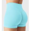 imageYEOREO Womens Biker Shorts 25quot No Front Seam Elysina High Waist Hidden Scrunch Workout Gym Yoga Running ShortsLight Blue