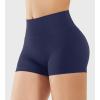imageYEOREO Womens Biker Shorts 25quot No Front Seam Elysina High Waist Hidden Scrunch Workout Gym Yoga Running ShortsNavy