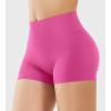 imageYEOREO Womens Biker Shorts 25quot No Front Seam Elysina High Waist Hidden Scrunch Workout Gym Yoga Running ShortsRose Pink