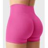 imageYEOREO Womens Biker Shorts 25quot No Front Seam Elysina High Waist Hidden Scrunch Workout Gym Yoga Running ShortsRose Pink