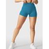 imageYEOREO Womens Biker Shorts 25quot No Front Seam Elysina High Waist Hidden Scrunch Workout Gym Yoga Running ShortsSeaport Blue