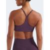 imageYEOREO Y Back Sports Bras for Women Padded Racerback Bra Paisely Light Impact Adjustable Straps Gym Workout TopsBlack Berry Purple