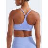 imageYEOREO Y Back Sports Bras for Women Padded Racerback Bra Paisely Light Impact Adjustable Straps Gym Workout TopsIce Blue