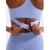 imageYEOREO Y Back Sports Bras for Women Padded Racerback Bra Paisely Light Impact Adjustable Straps Gym Workout TopsIce Blue