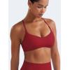 imageYEOREO Y Back Sports Bras for Women Padded Racerback Bra Paisely Light Impact Adjustable Straps Gym Workout TopsMaroon