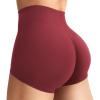 imageYEOREO Womens Biker Shorts 25quot No Front Seam Elysina High Waist Hidden Scrunch Workout Gym Yoga Running ShortsAnchor Red