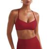 imageYEOREO Y Back Sports Bras for Women Padded Racerback Bra Paisely Light Impact Adjustable Straps Gym Workout TopsMaroon